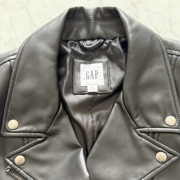 GAP Vegan-Leather Moto Jacket - Picture 5 of 8